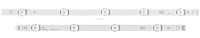 Светодиодная планка для подсветки ЖК панелей POLA2.0 42" (850 мм, 2 планки  и 9 линз)