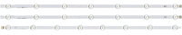Планка для подсветки ЖК панелей 32"ROW2.1 (1 планка А2 8 линз и 2 планки А1 7 линз 630мм)