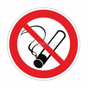 Знак Запрещается курить Р01 200х200