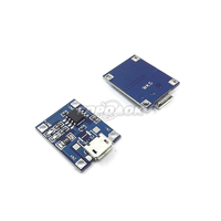 Модуль зарядного устройства для литиевых АКБ вход micro USB 4,5-5,5 В, вых. 4,2 В (98057)