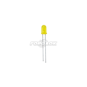 Светодиод 5mm FYL-5013 YD (590nm желтый, матовый, 100mcd) <60°>